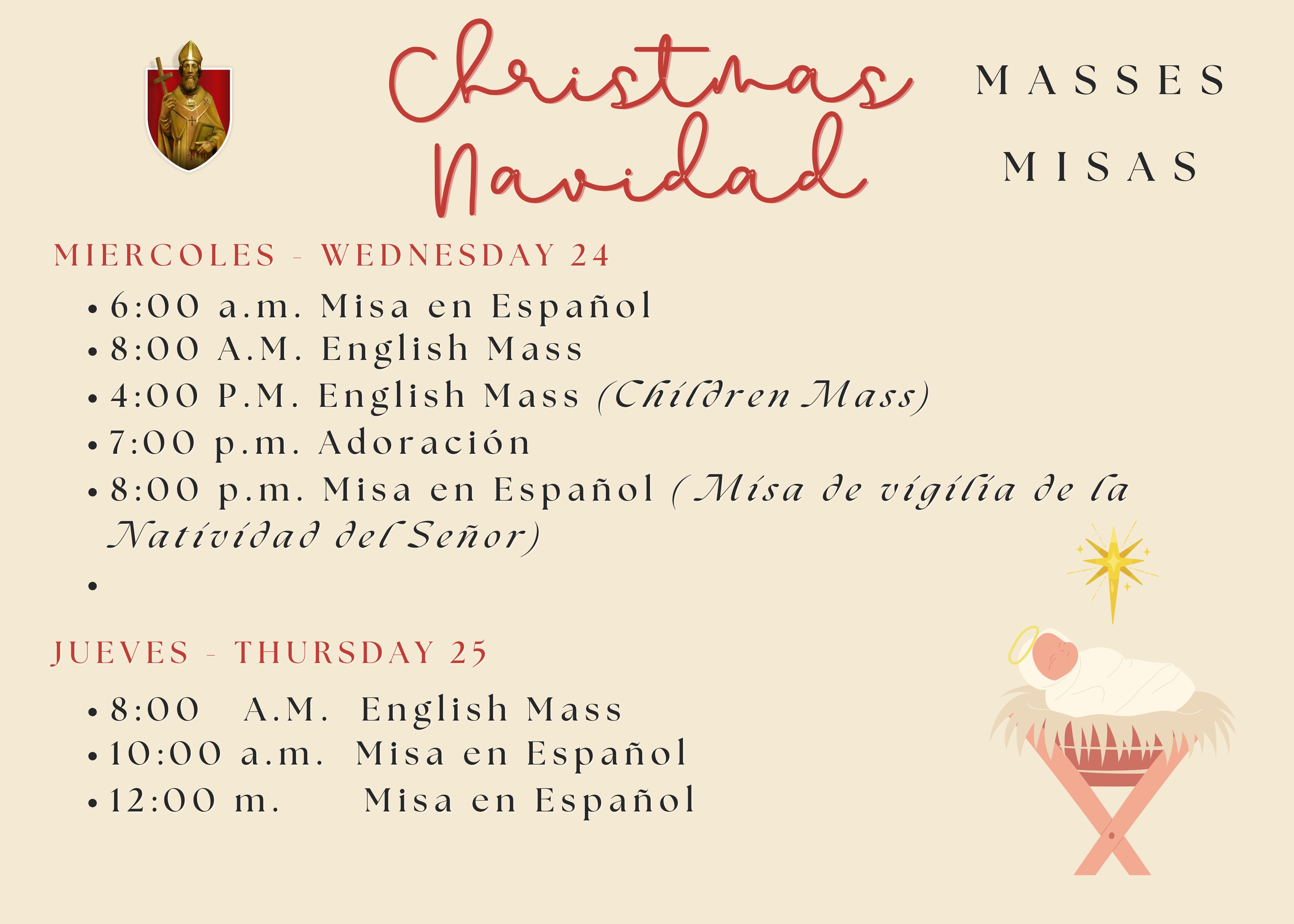 Misas navidad 2025